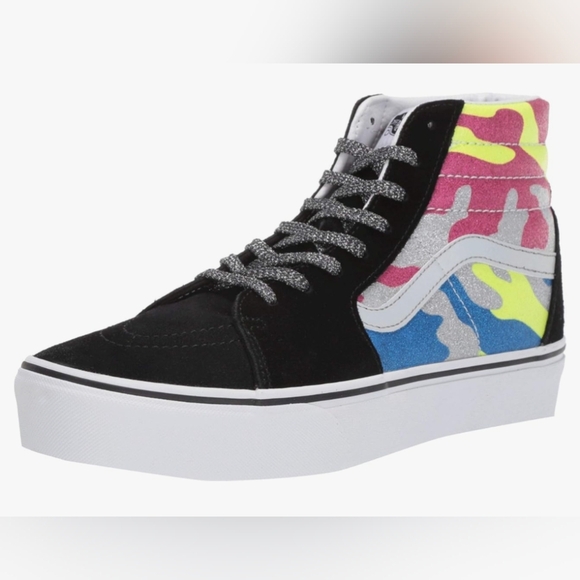 Vans SK8-Hi Platform 2.0 (After Dark) Camo/True White Size M 5.5 / W7 MSRP $75 - Picture 1 of 10